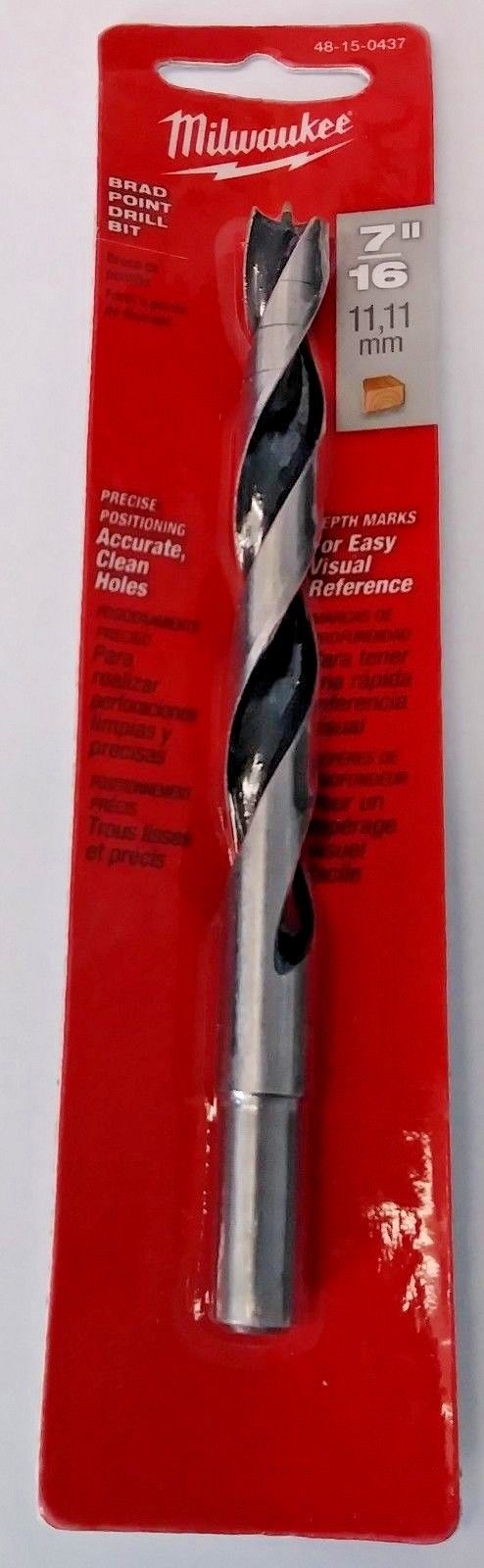 Milwaukee 48-15-0437 7/16" Brad Point Drill Bit