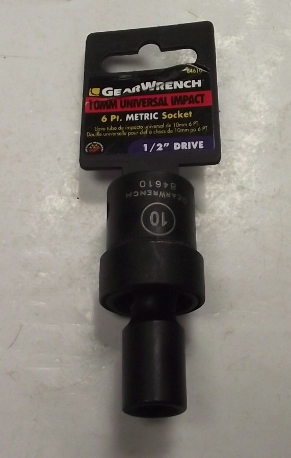 Gearwrench 10mm Universal Impact Socket 1/2" Drive 6pt 84610