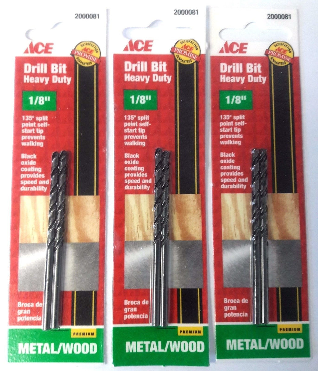 ACE 2000081 1/8" Heavy Duty Drill Bits 32 Packs