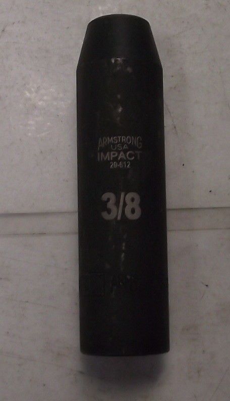 Armstrong 20-612 1/2" Drive 12 Point Deep Impact Socket 3/8" USA