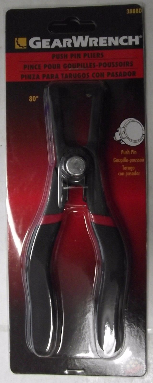 GearWrench 3888D Push Pin Pliers 80 Degree Offset