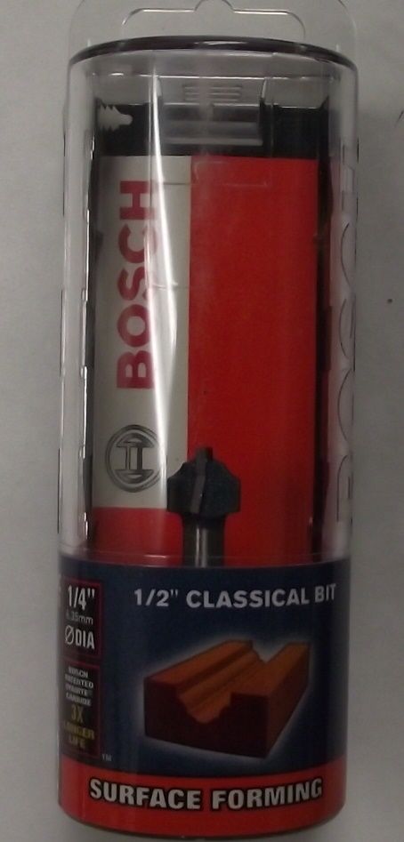 Bosch 85467M 1/2" Diameter 3/8" Cut Classical Carbide Tipped Router Bit