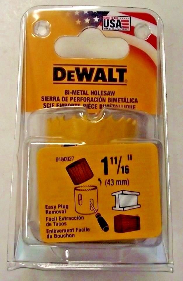 DEWALT D180027 1-11/16" Bi-Metal Hole Saw USA