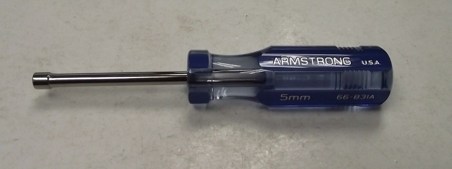 Armstrong 66-831A Acetate Hollow Shaft Nutdriver 5mm x 3" USA