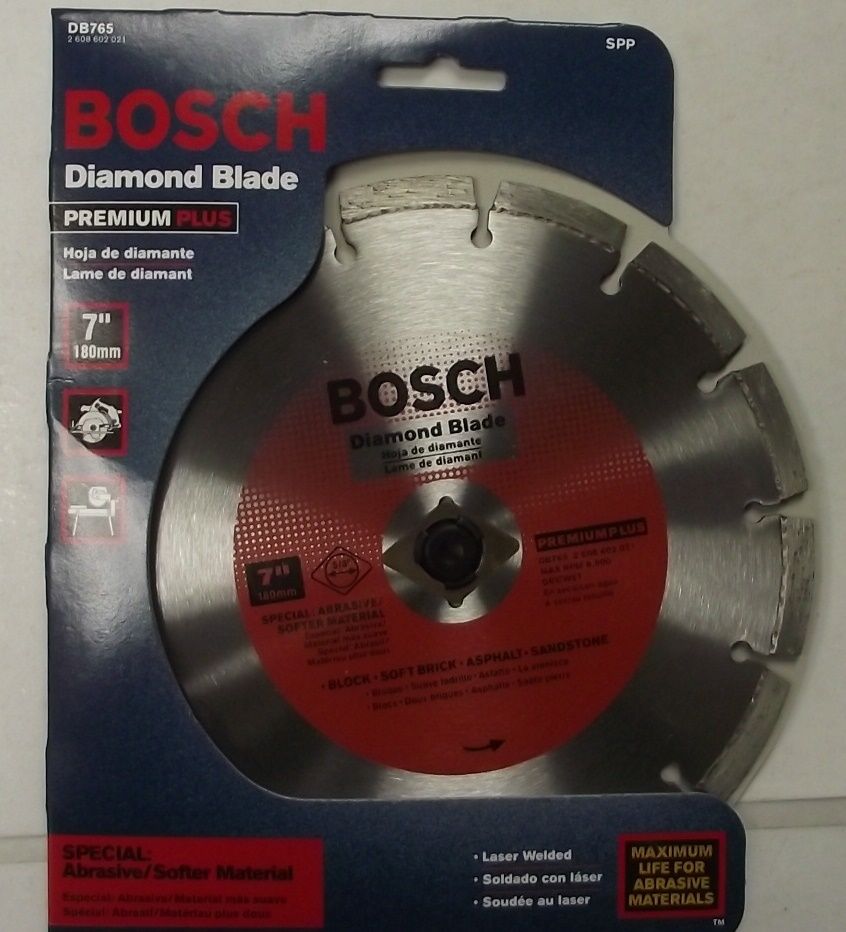 Bosch DB765 7" Soft Material Diamond Saw Blade Premium Plus 2 5/8" Arbor