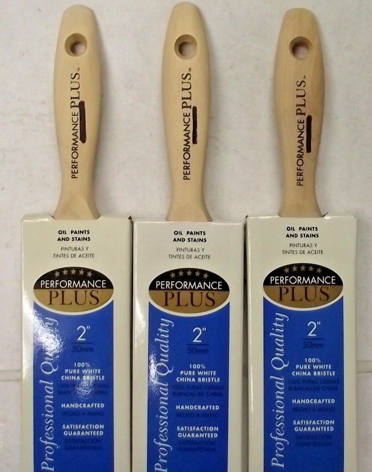 Performance Plus HD1565 2" Professional Pure White China Bristle Paint Brush (3)