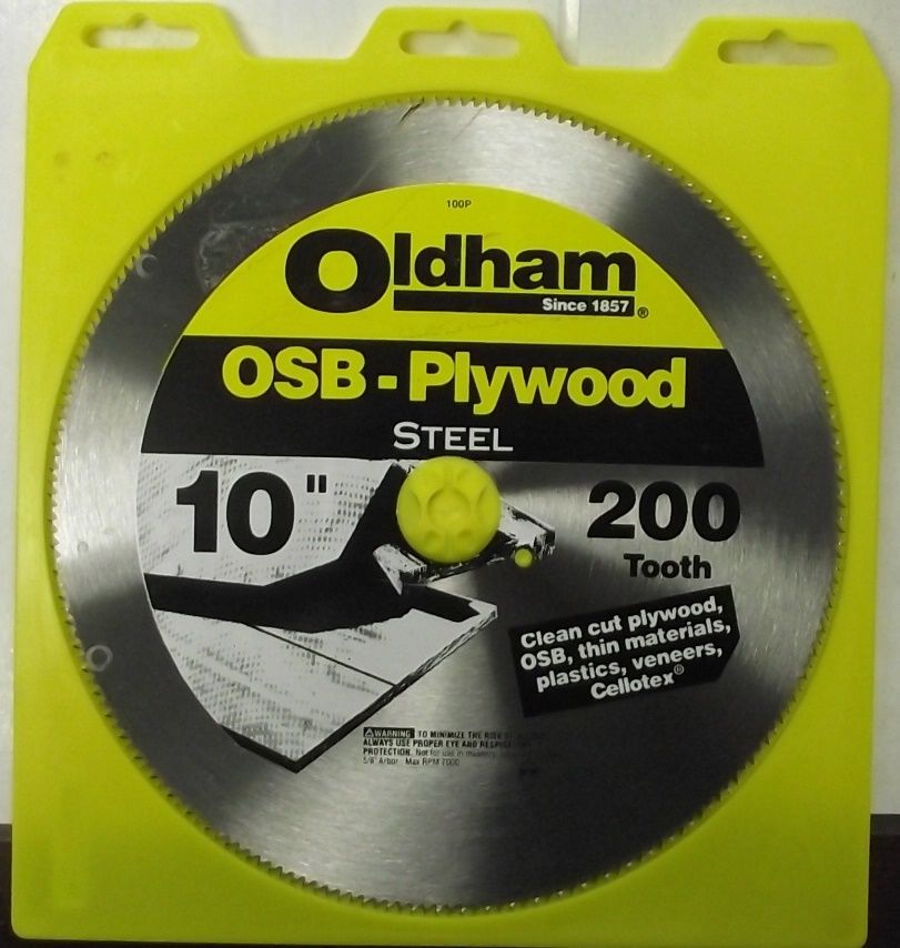 Oldham 100P 10" x 200 Tooth OSB Plywood Saw Blade