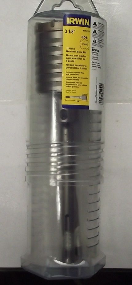 Irwin Tools 325020 3-1/8 x 11-3/8 SDS-Max 1 Pc Hammer Core Drill Bit Germany