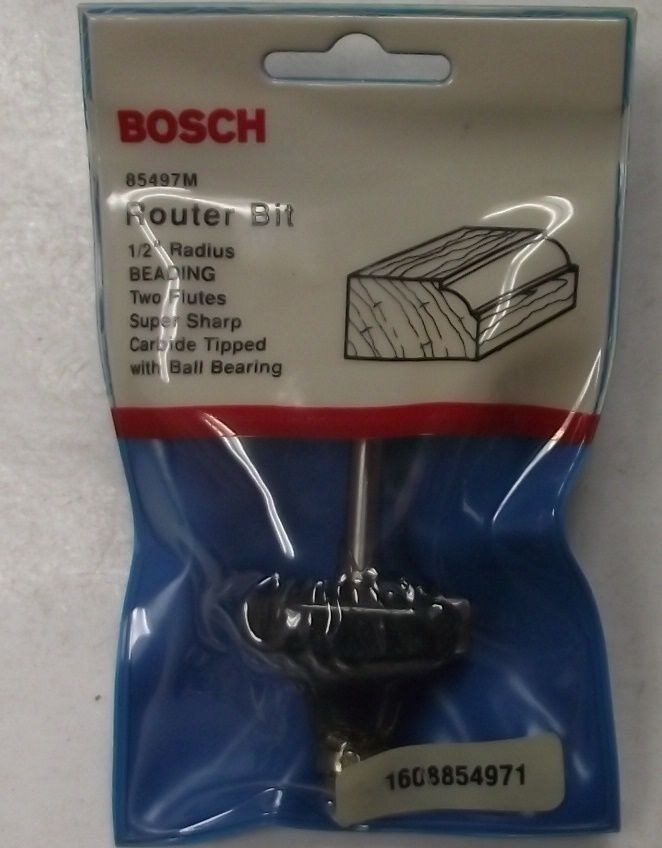 Bosch 85497M 1/2" Radius 1/4" Shank Carbide Tipped Radius Beading Router Bit USA