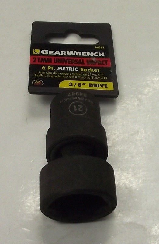 GearWrench 84367 Universal Impact Socket 3/8" Drive x 21mm 6pt.