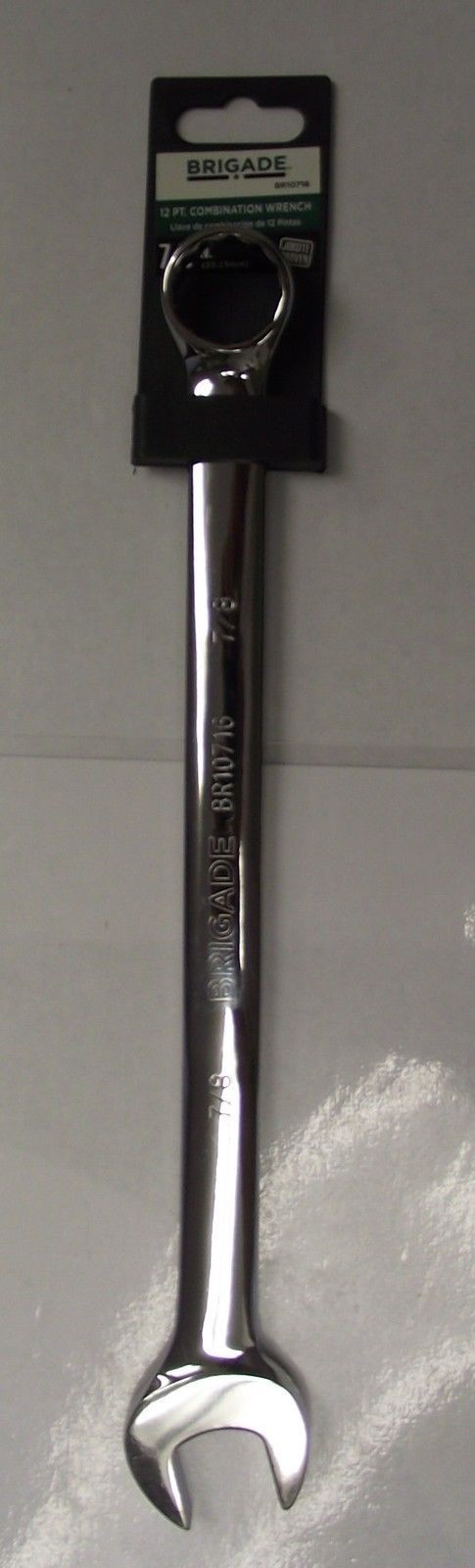 Brigade BR10716 7/8" Full Polish Combination Wrench 12 Point