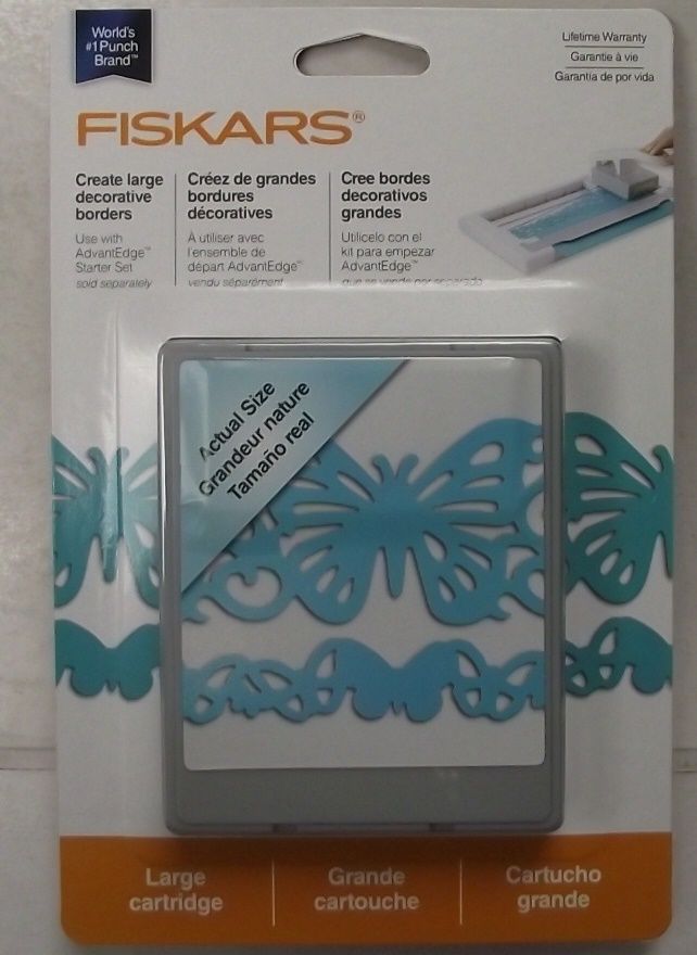 Fiskars 101730 AdvantEdge Punch System Border Punch Cartridge Butterfly Lace