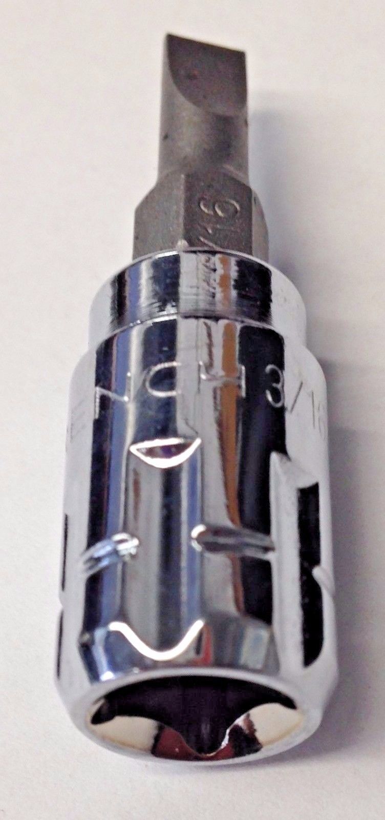 Gearwrench 89005 1/4" Drive Pass Thru Slotted Bit Socket 3/16"