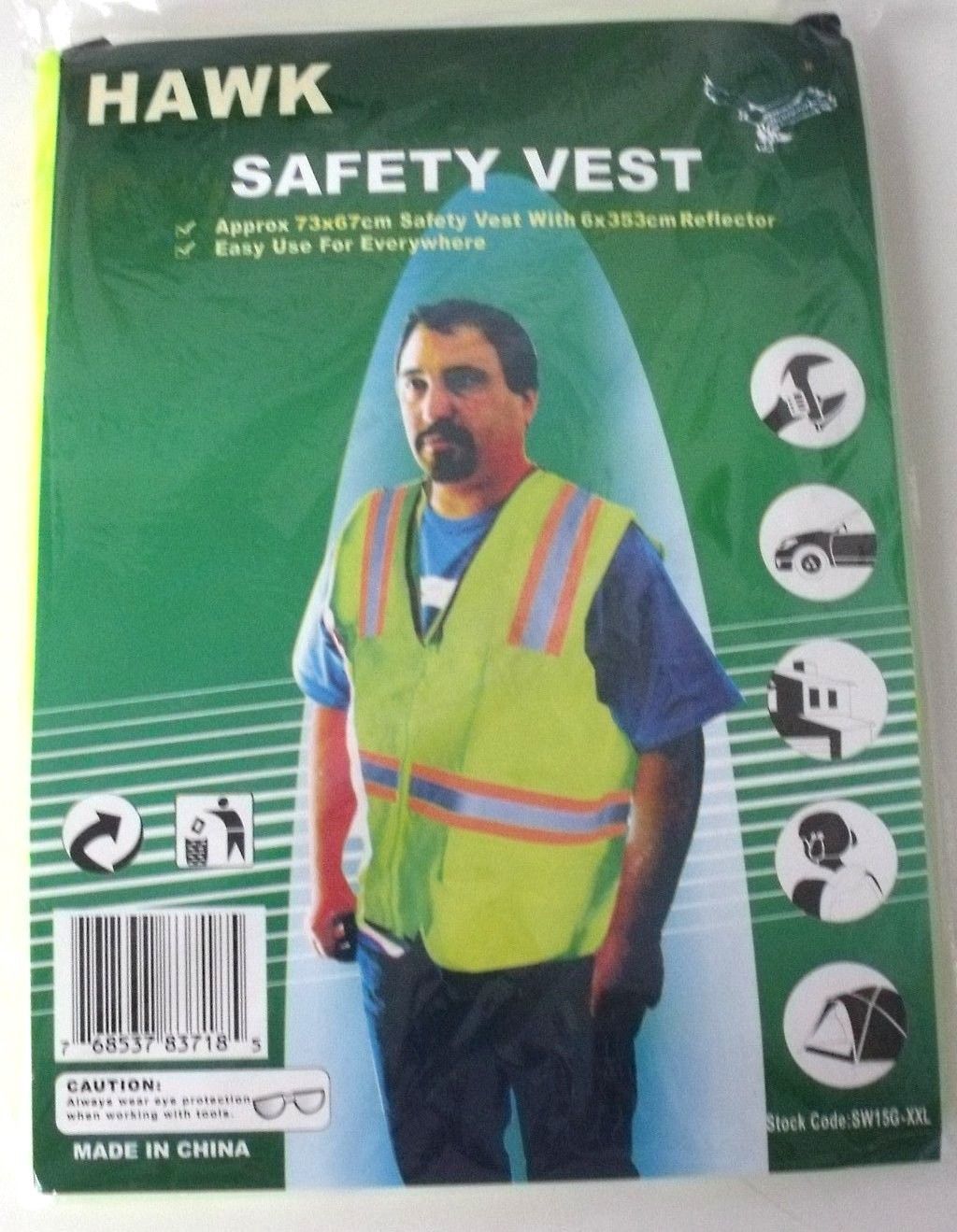 Hawk SW15G XXL Green Safety Vest