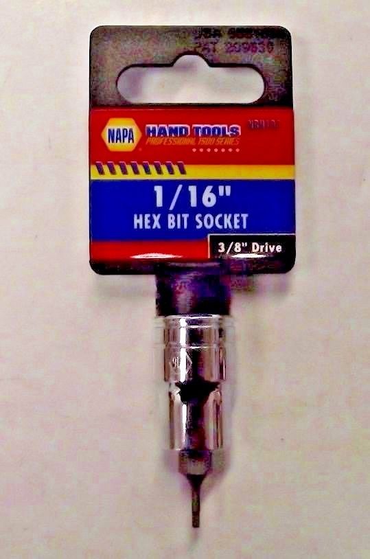 Napa NBH104 1/16" 3/8" Drive Hex Bit Socket