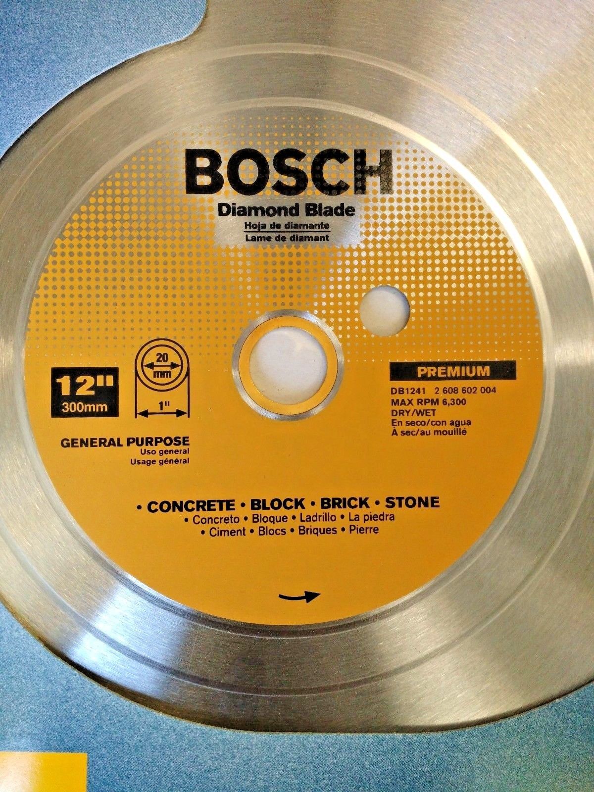 Bosch DB1241 12" Premium Dry / Wet Cutting Segmented Diamond Saw Blade
