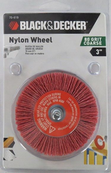 Black & Decker 70-619 3" Coarse Grit (#80) Nylon Wheel