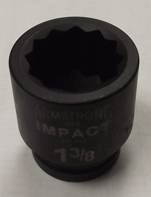 Armstrong 21-144 3/4 Drive 1-3/8" 12pt. Impact Socket USA