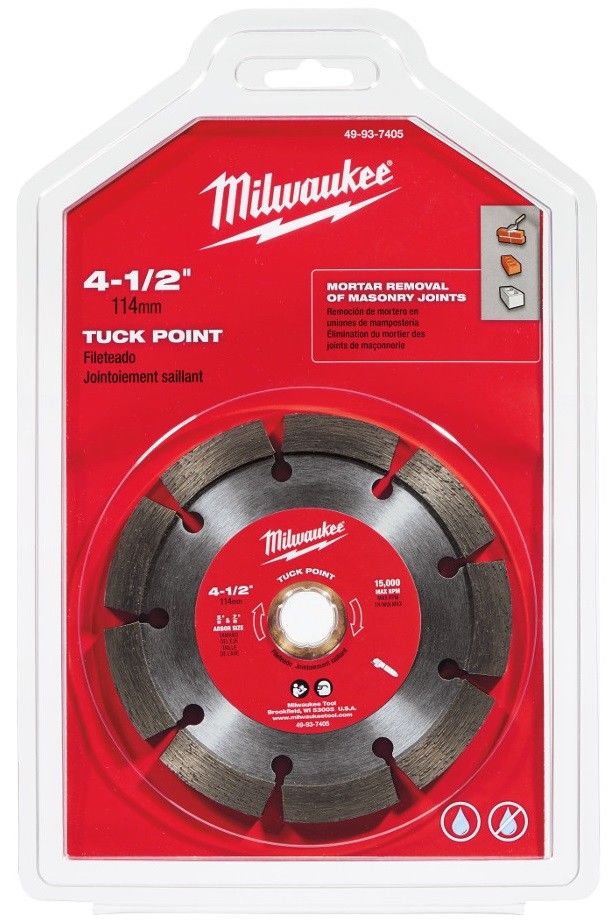 Milwaukee 49-93-7405 4-1/2" Tuck Point Segmented Saw Blade