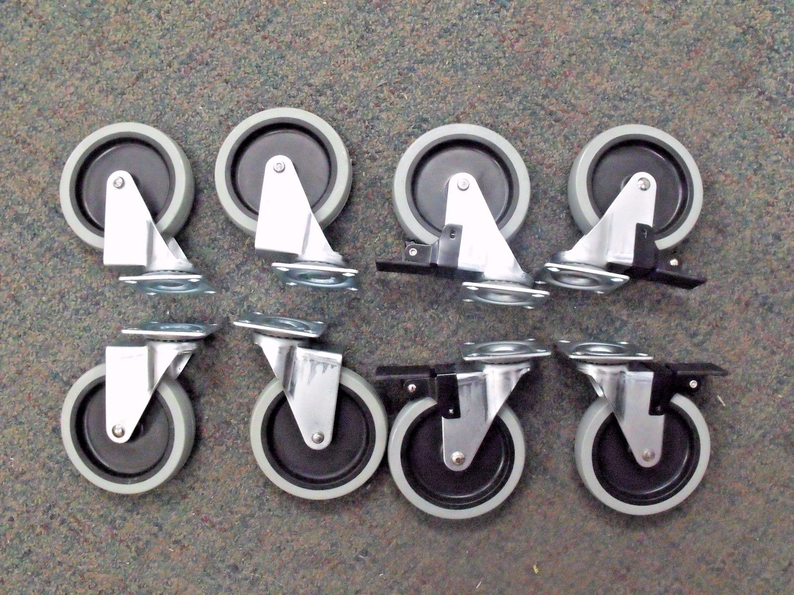 4'' 4-Swivel 4-Non Swivel Casters Locking Brake 8pcs