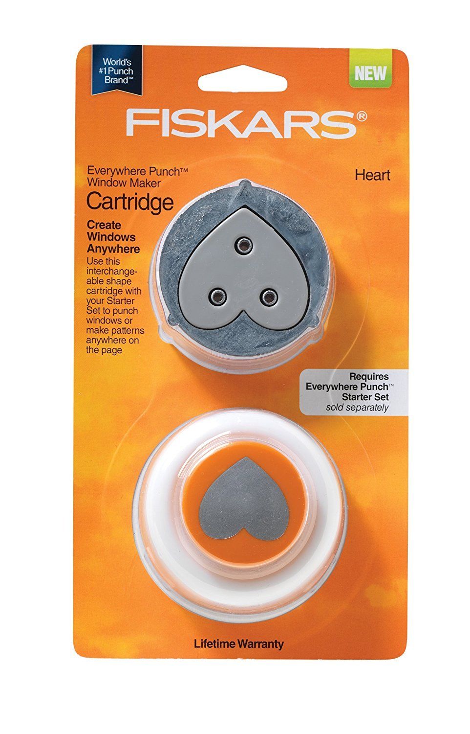 Fiskars 158470-1001 Everywhere Punch - Window Maker (Heart)