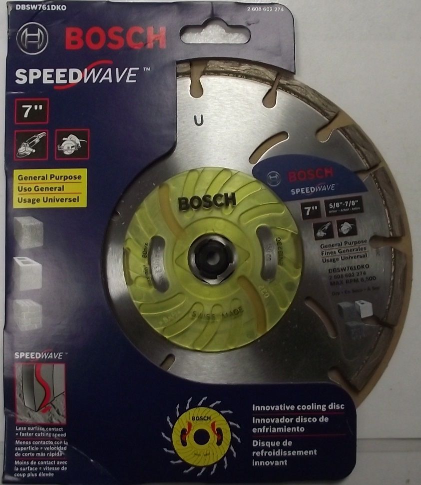 Bosch DBSW761DKO 7" Speedwave Segmented Diamond Blade Swiss Made