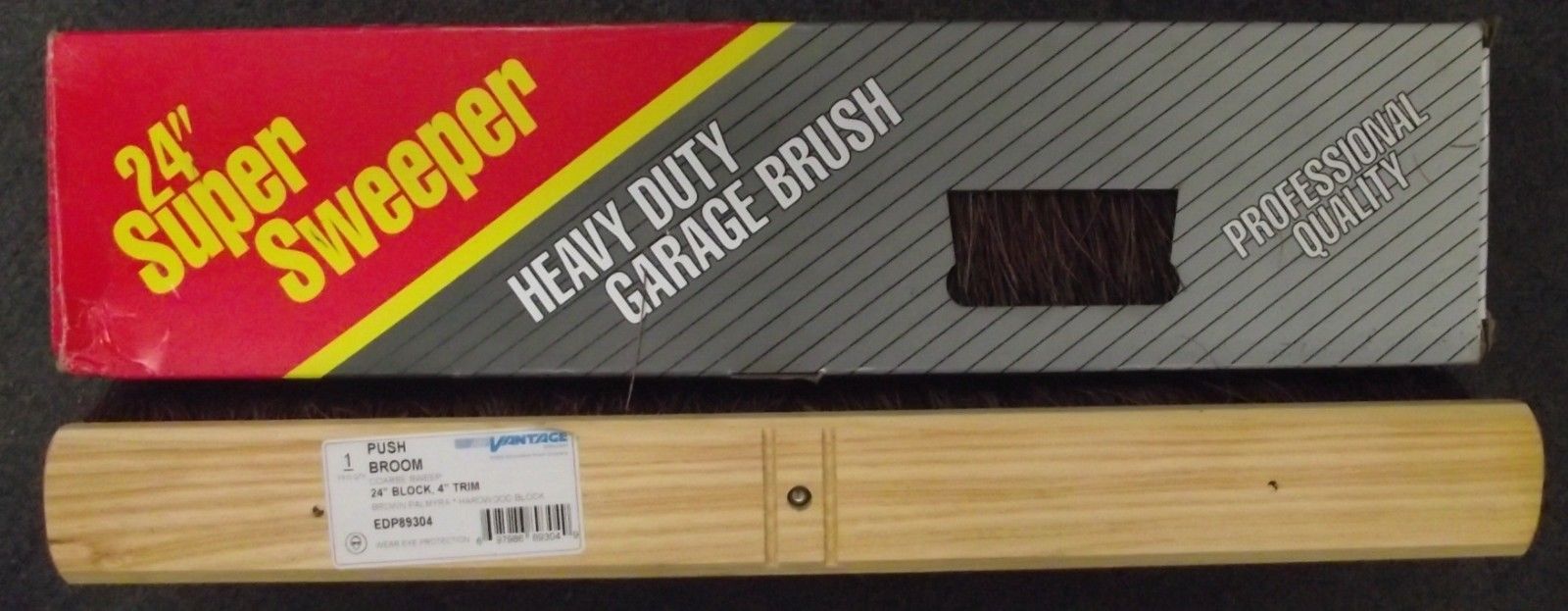 Vantage Brush 89304 24" Heavy Duty Garage Broom Coarse