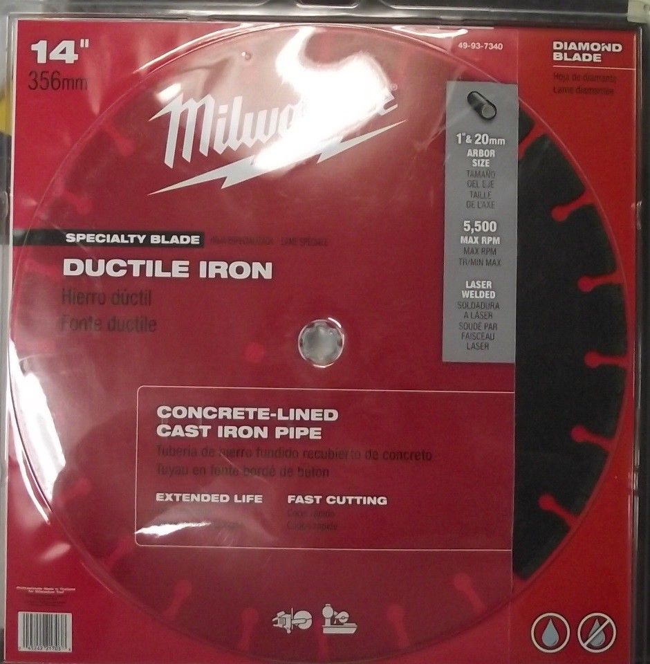 Milwaukee 49-93-7340 14" Ductile Iron Segmented Saw Blade