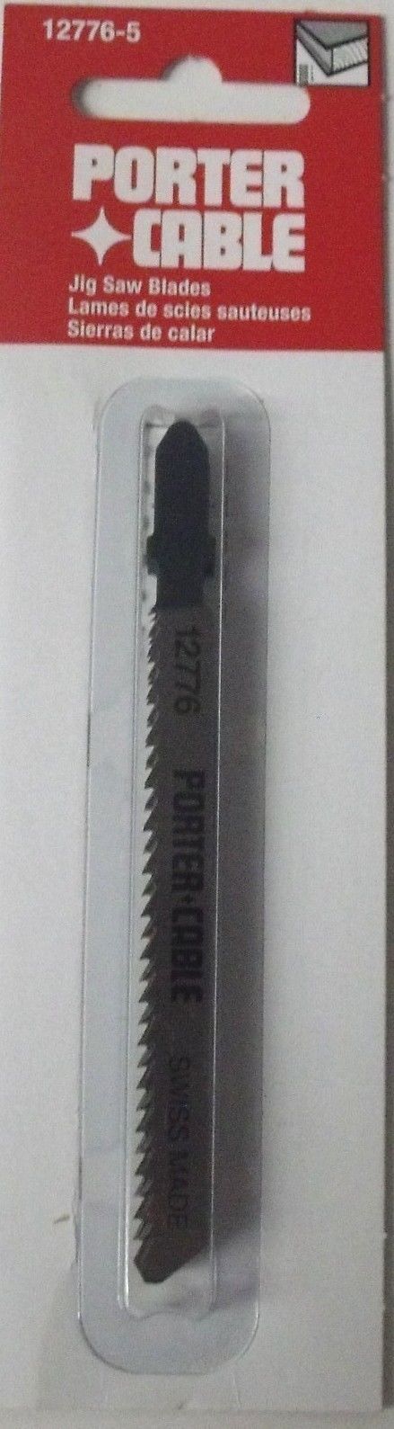 Porter Cable 12776-5 T-Shank Jig Saw Blades 10TPI 5pcs. 4" Long Down Cutting