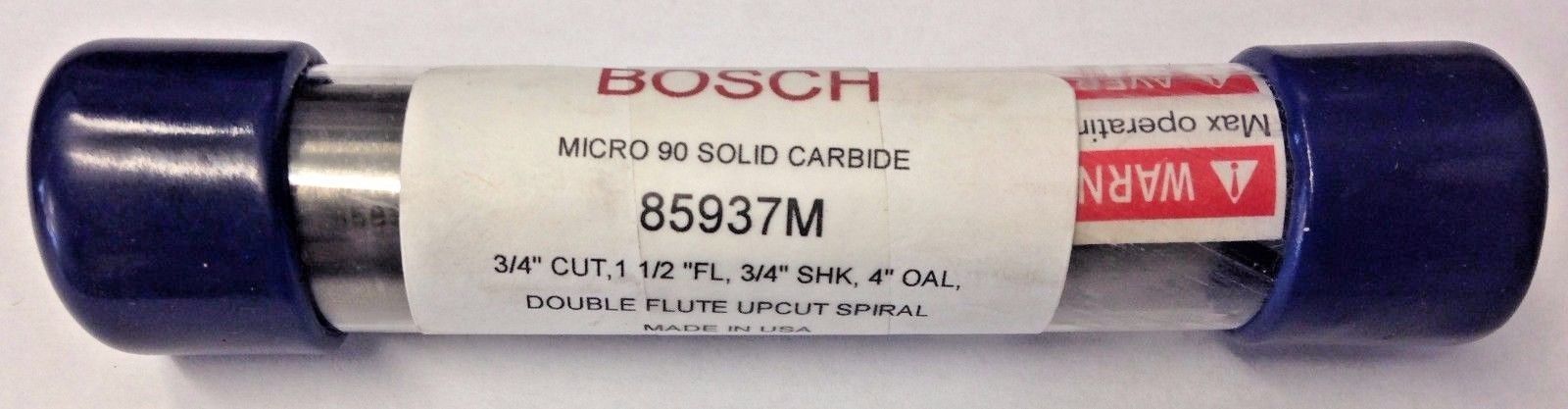 Bosch 85937M Solid Carbide 3/4" Dia. Double Flute Upcut Spiral Router Bit USA