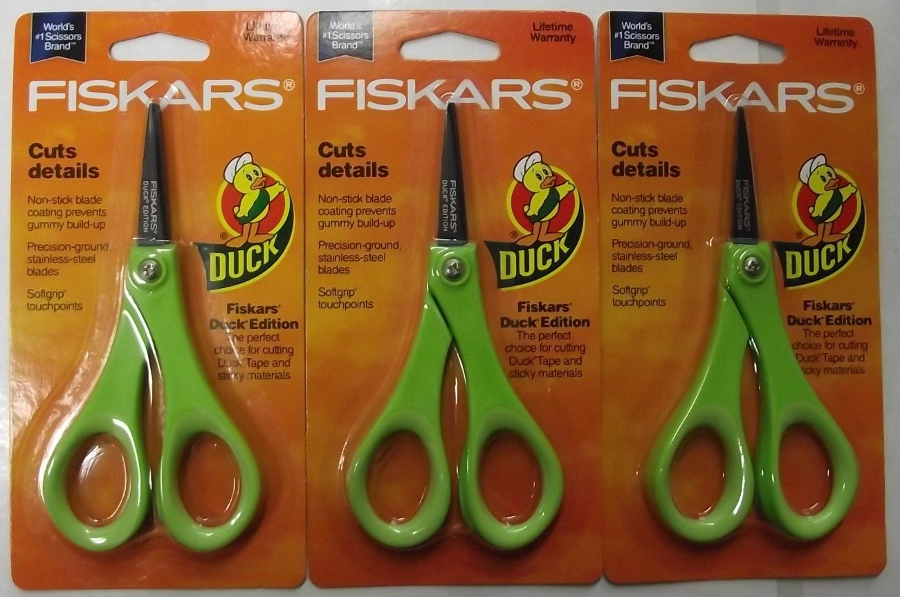 Fiskars 154110-1006 5" Duck Edition Detail Pattern Scissors Non Stick Blade 3pcs