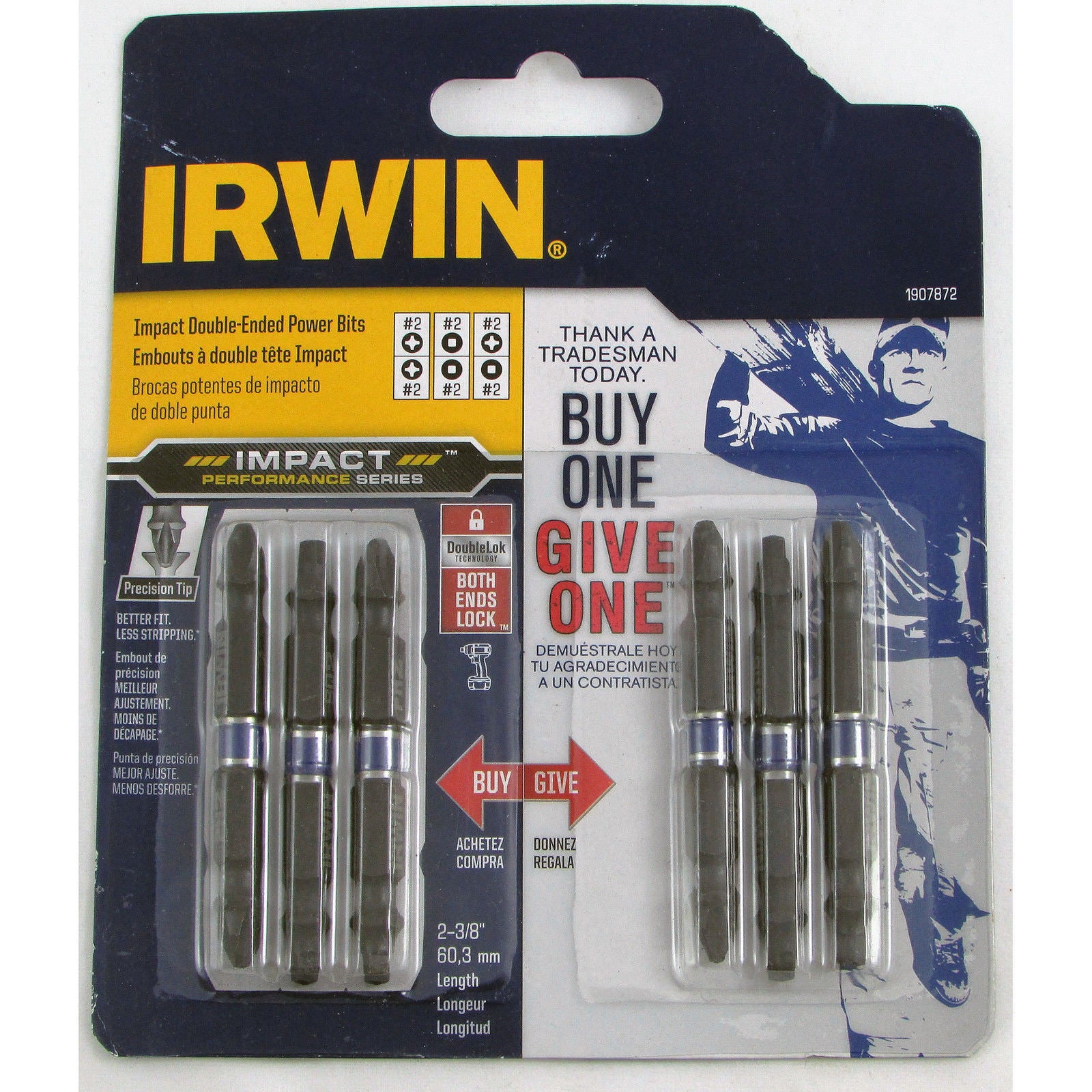 Irwin 1907872 6 Piece Double Ended Impact Grade Screw Bit Tips