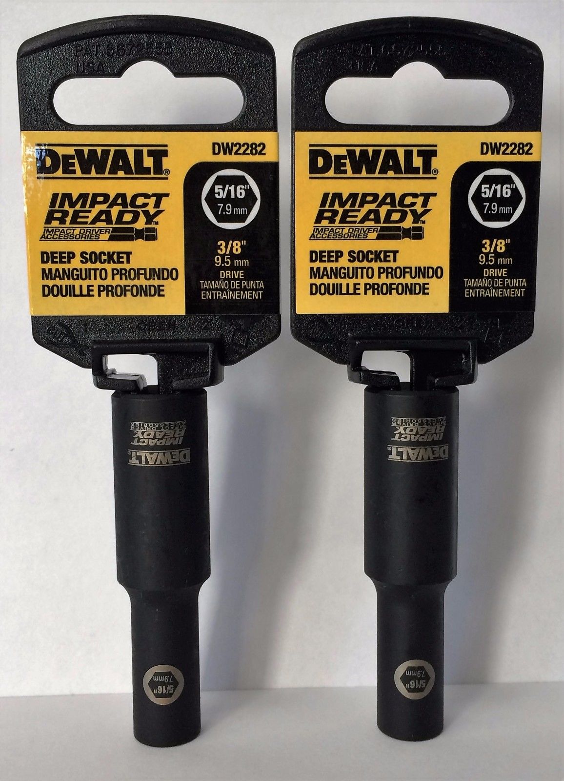 Dewalt DW2282 Impact Ready Deep Socket 5/16" 3/8 Dr (2PCS)