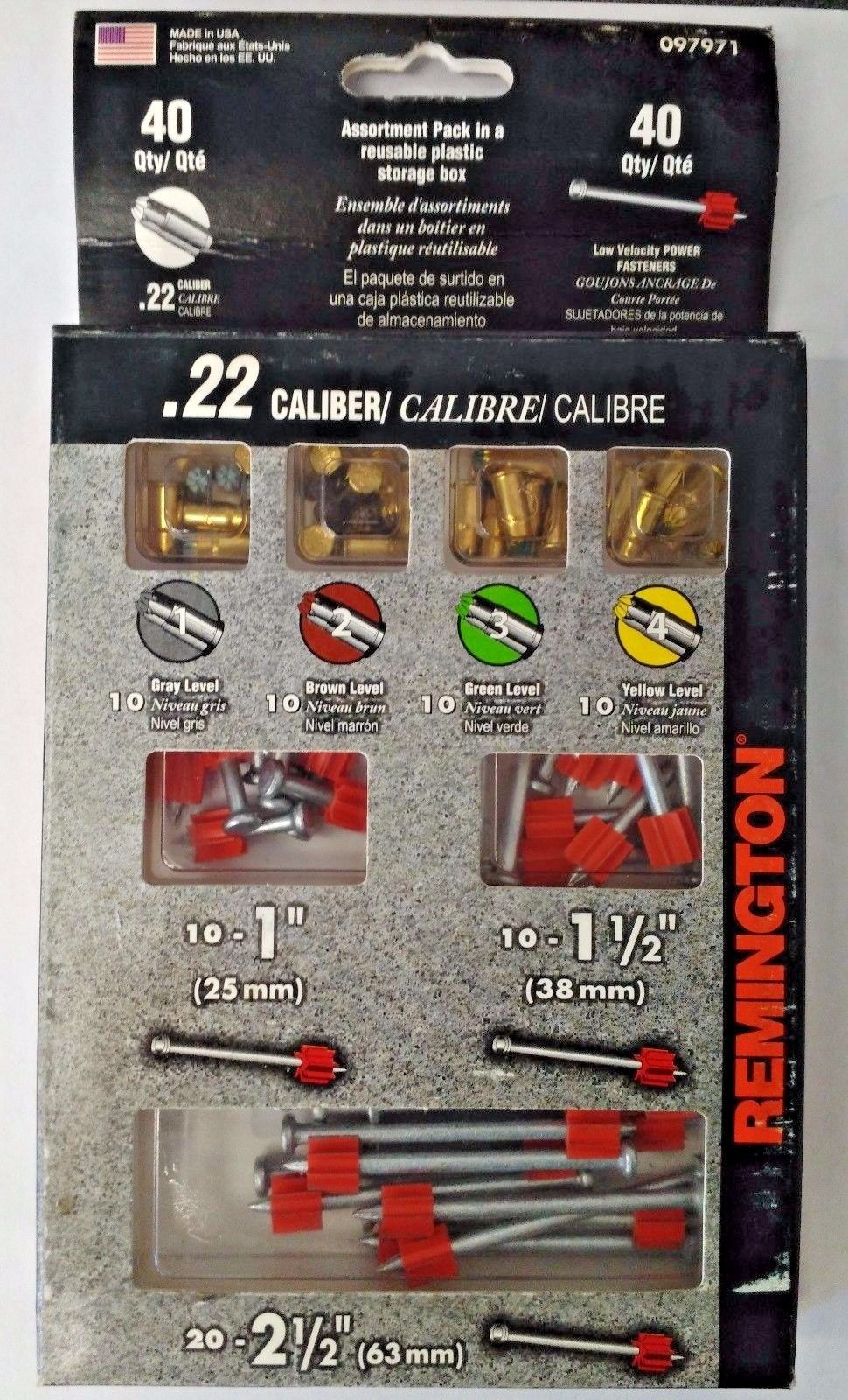 Remington 40PC Shots & Pins Power Fasteners 097971