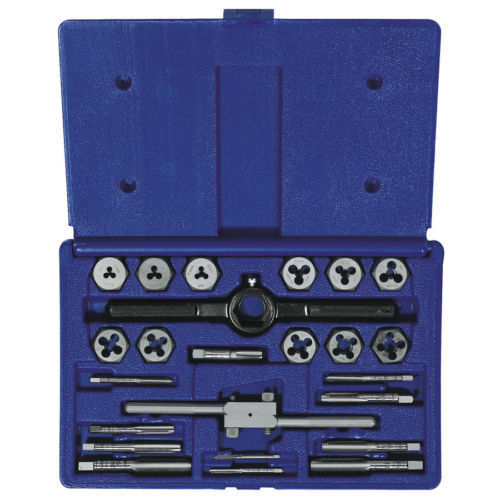 IRWIN 1900205  24pc Plain Die Stock Tap Wrench Metric Tap Die Set USA