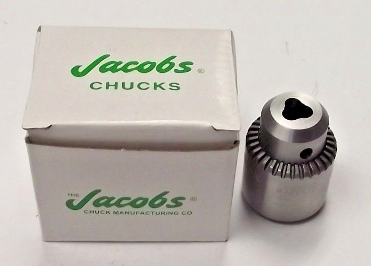Jacobs 04919 1BA 3/8-24 Thread Mounted Medium Duty Drill Chuck 0-1/4" Capacity