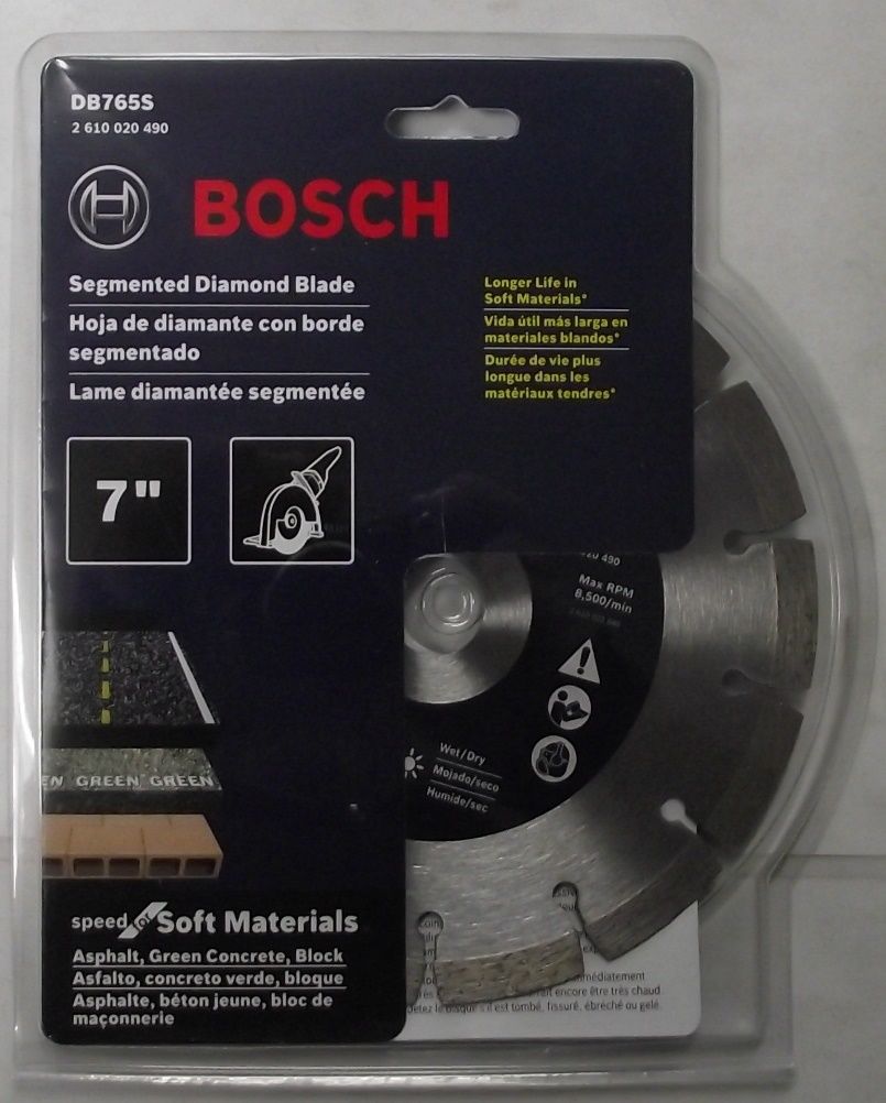 Bosch DB765S 7" Soft Material Segmented Diamond Saw Blade  7/8" Arbor