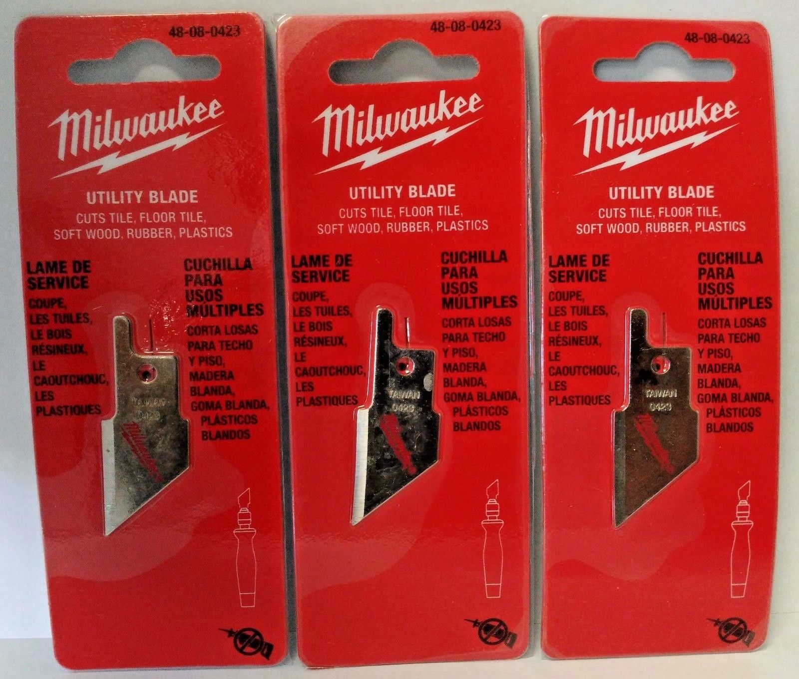 Milwaukee 48-08-0423 Utility Blade For Job Saw Handle Only 3PKS