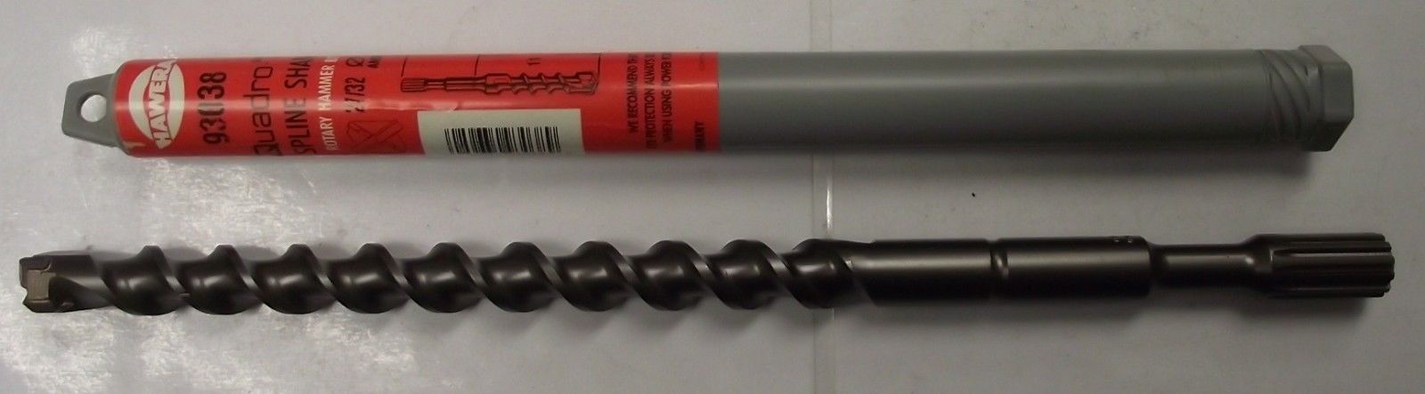 Hawera 93038 Spline Shank Rotary Hammer Drill Bit 27/32" x 10" x 15-3/4" Germany