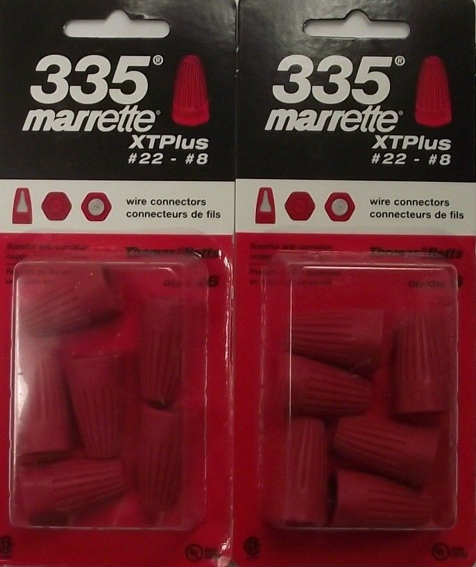 Thomas & Betts 22-8AWG XTPlus Red Wire Connectors 335 12pcs. 2-Packs Canada