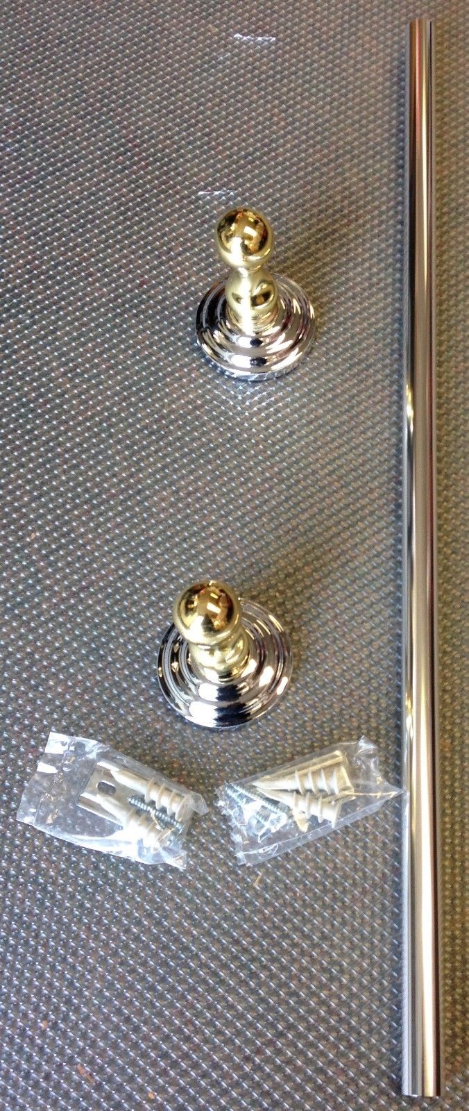 Taymor 04-CB6224 Brentwood 24" x 3/4" Towel Bar (Polished Chrome & Brass Color)