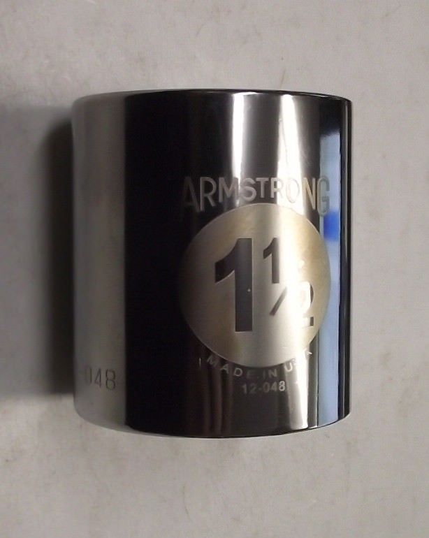 Armstrong 12-048 1/2" Drive 1-1/2" 6 Point Standard Socket USA