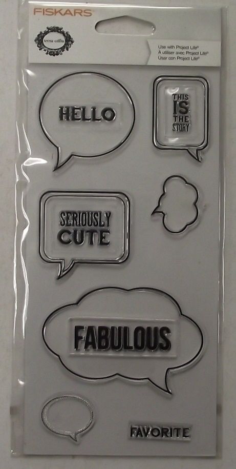 Fiskars 103490-1001 Clear Stamps 4 by 8-Inch Teresa Collins Say It Loud