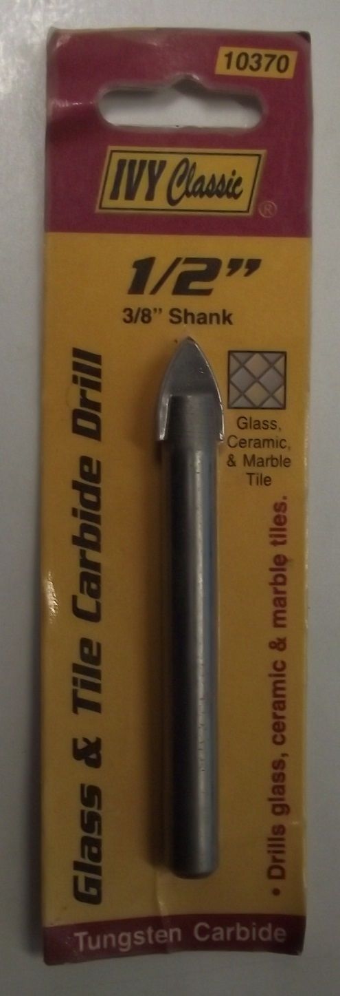 Ivy Classic 10370 1/2" Glass & Tile Drill Bit Carbide Tipped