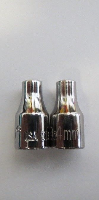 KD 516104 4mm 1/4" Drive 6 Point Socket USA 2 Pieces