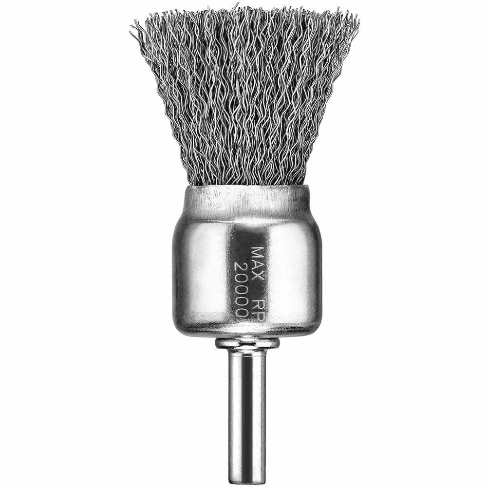 Dewalt DW4901B 1" x 1/4" HP Metal/Stainless Shaft Carbon Crimp End Brush (4PCS)