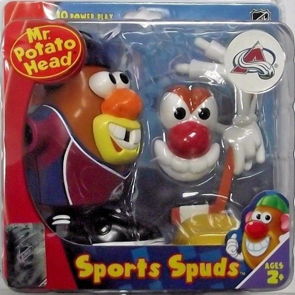 Sports Spuds Mr Potato Head Toy NHL Colorado Avalanche 10 Pieces 5-1/2