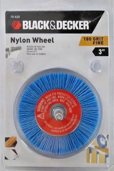 Black & Decker 70-620 3" Fine Grit (#180) Nylon Wheel