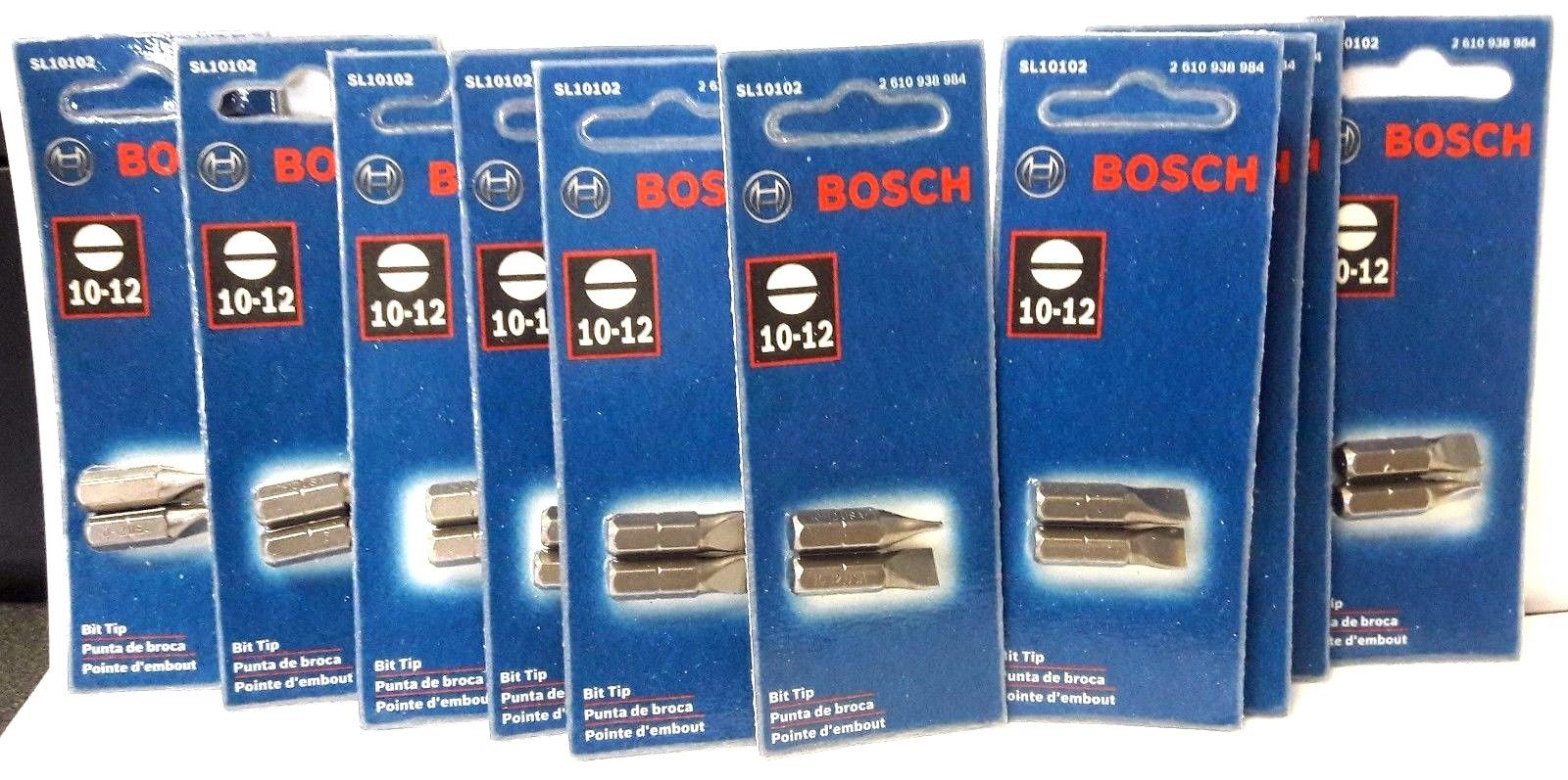 Bosch SL10102 10-12 1" Slotted Insert Bit USA 10-2 Packs