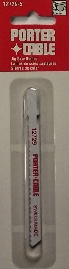 Porter Cable 12729-5 5 Blades T-Shank Jig Saw Blades 8TPI